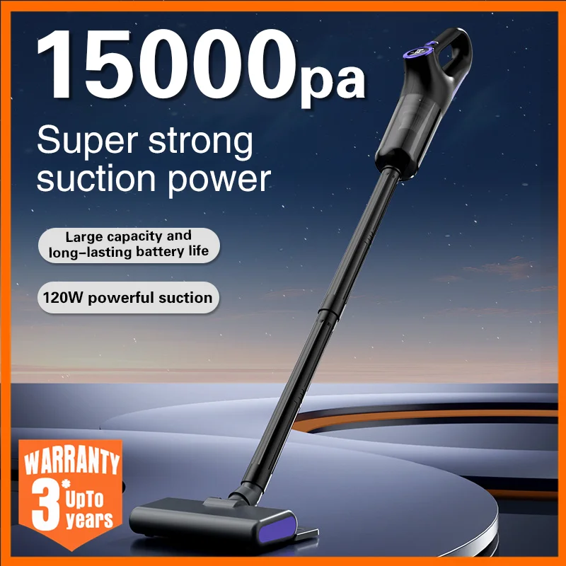 Multifunction Cordless Handheld Vacuum Cleaner 120W Powerful Suction Lightweight for Home Car Pet Hair Rechargeable Cleaner 1