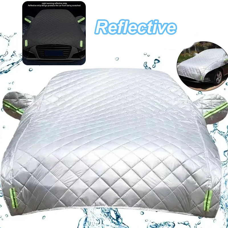 

Reflective Waterproof Car Snow Cover Universal Sunshade Sun Shade for Snowproof Anti Scratch Windshield Silver-coated Protector