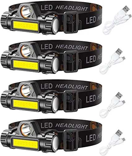 

Brightest Q5+COB LED Headlamps USB Rechargeable Headlight Outdoor Emergency Headlamp Waterproof Head Lamp with Built-in Battery
