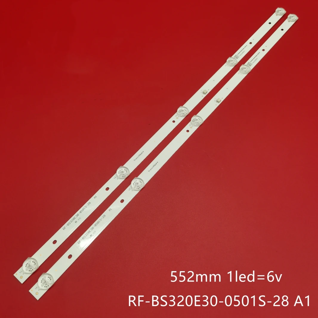 Led Retroilluminazione Striscia 5 Lampade (6V) Per Hyindai Led32-Es5004 Skyworth 32 Pollici Tv Lcd Rf-Bs320E30-0501S-28 A1 32F1000 V320Dj8-Q01