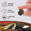 Wooden Puzzle Mandala Fox Ethnic Wooden Jigsaw Puzzle Unique Animal Shaped Pieces Charming Fox Puzzle Best Gift For Adults, Kids 4