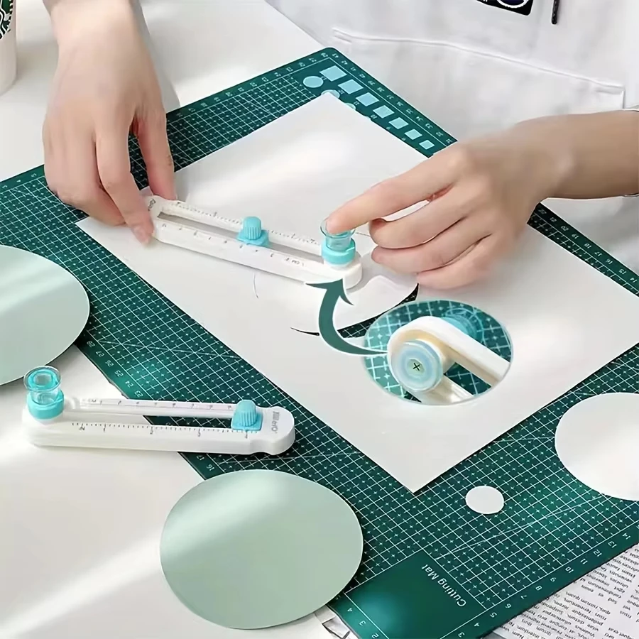 Circle Cutter 2-20cm Circular Paper Cutter Trimmer Rotary Cutter Craft Supplies Round Cutting Knife Cards