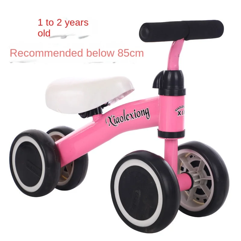 Bici Da Equilibrio Per Interni Ed Esterni Per Bambini 4 Ruote Girello Per Bambini Balance Bicicletta Ride-On 4 Ruote Senza Pedali Bici