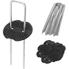 100/10pcs Plastic Gaskets for U-shaped Nail Garden Staples Pegs Gasket Landscaping Ground Covering Tubing Film Fixed Peg Pads 6