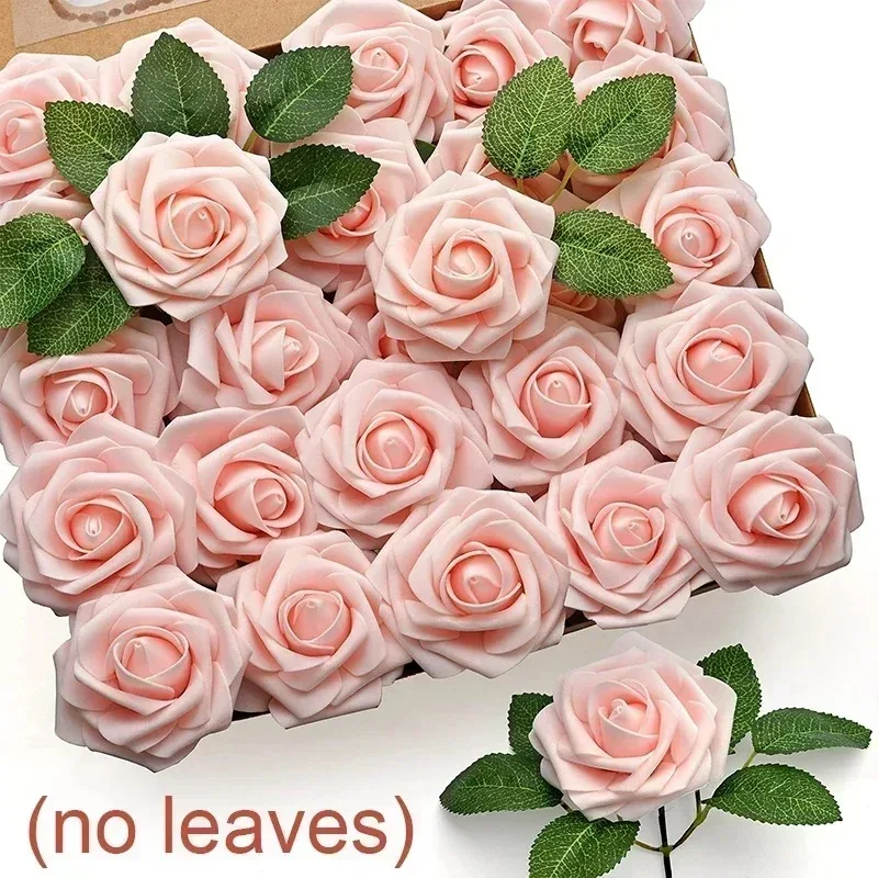 5/10/20/30/50Pcs Künstliche Rose Blumen Schaum Gefälschte Rose Köpfe Mit Stiele Für DIY hochzeit Bouquets Home Party Dekoration Lieferungen – Detail 11