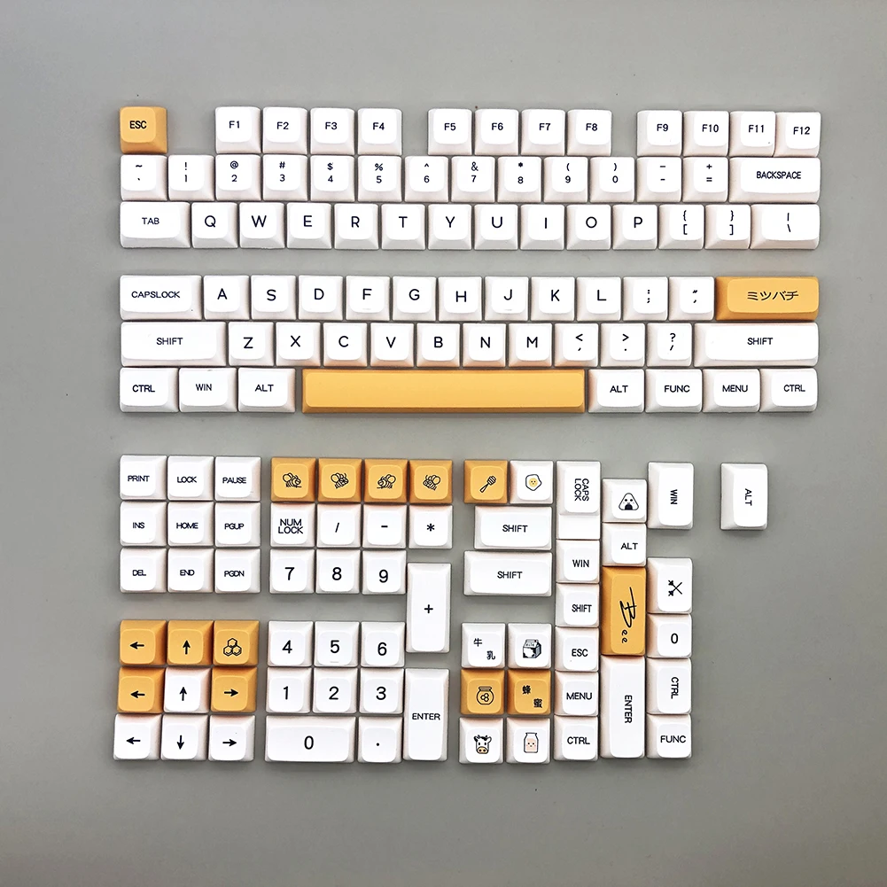 Keycap Pbt Personalizado para Teclado Mecânico Interruptor Cereja mx Xda Altamente Perfil Inglês Russo Japonês 125 Chaves