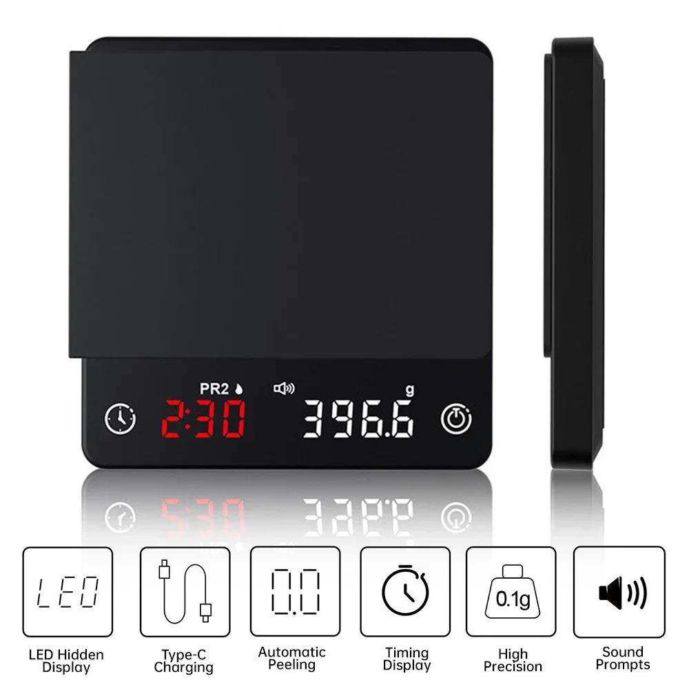 

Цифровые Кухонные мини-весы для кофе, 2 кг/0,1 г/унции/мл