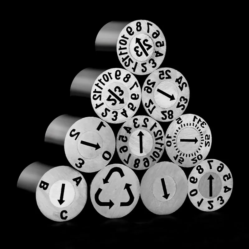 10 PCS Plastic Mold Accessories Date Stamps Mould Date Code Inserts