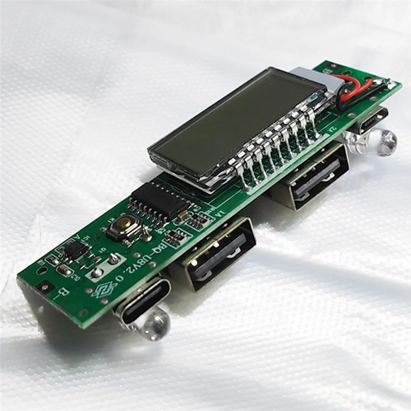 HOT Lithium Battery Charger Board LED Dual USB 5V 2.4A Circuit Board Micro/Type-C USB Power Bank 18650 Charging Module