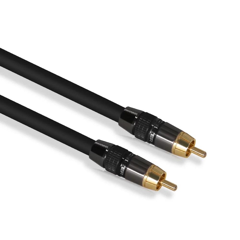 Coaxial RCA cable RCA to RCA audio cable 24K Gold plated  male to male for Home Theater DVD Projector TV Speaker Amplifier images - 6