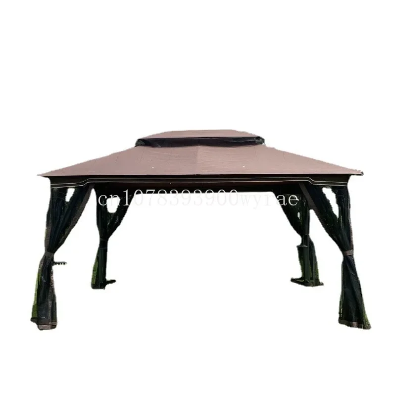 

With Ventilated Double Roof And Mosquito Net(Detachable Mesh Screen On All Sides) Outdoor Patio Gazebo Canopy Tent 13x10