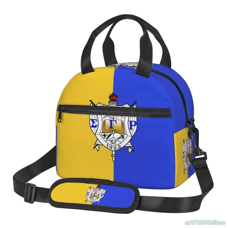 

Sigma Gamma Rho 1922 SGR Insulated Lunch Bag Tote Meal Bag Reusable Portable Thermal Lunch Box Handbags for Work School Picnic