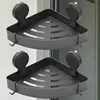 Shower Suction Cup Shelf Wall Mounted Suction Cup Corner Shelf Bathroom Triangle Organizer Basket Kitchen Storage  Accessories 3