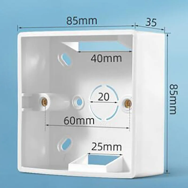 WallSwitchBoxforExternalInstallationUsewith86mm86mmStandard