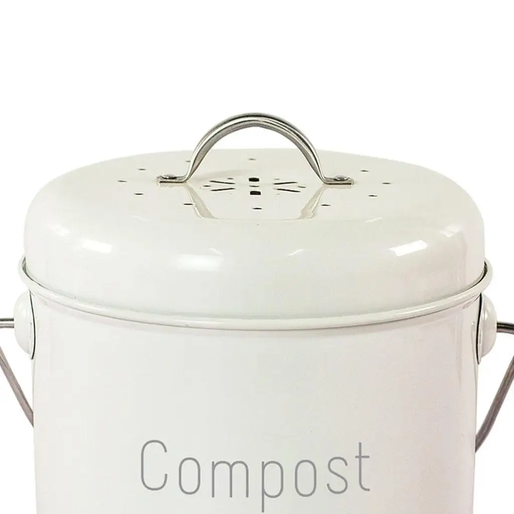 3L Giardino Compost Bin Controsoffitto Interno Con Coperchio Compost Secchio Facile Da Pulire Verde