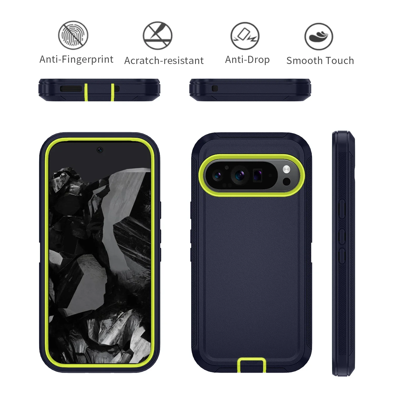 Heavy Duty Dustproof Rugged Armor Shockproof Phone Case with Camera Protection