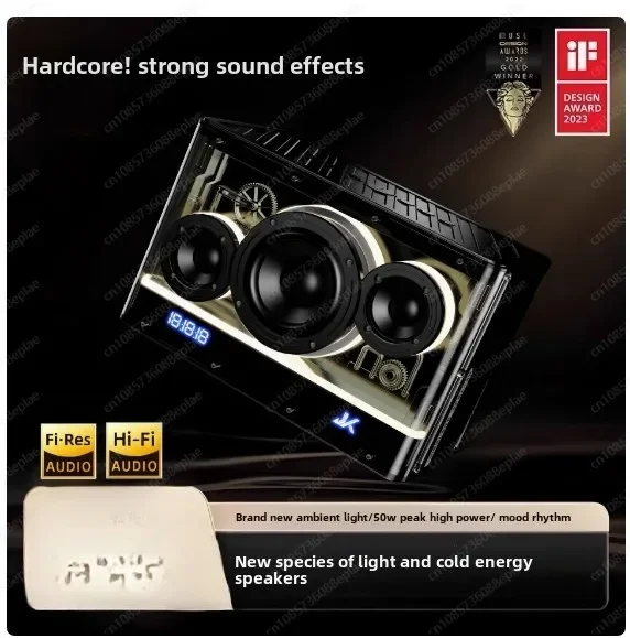 High-ended JK-06 Desktop bluetooth speaker RGB cold light wireless high quality bass sound battery Handheld Wireless Microphone