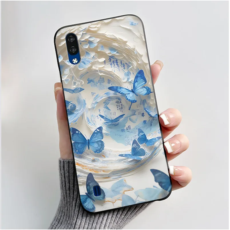 Silicone Soft Black Cover with Cute Cat Astronaut Design