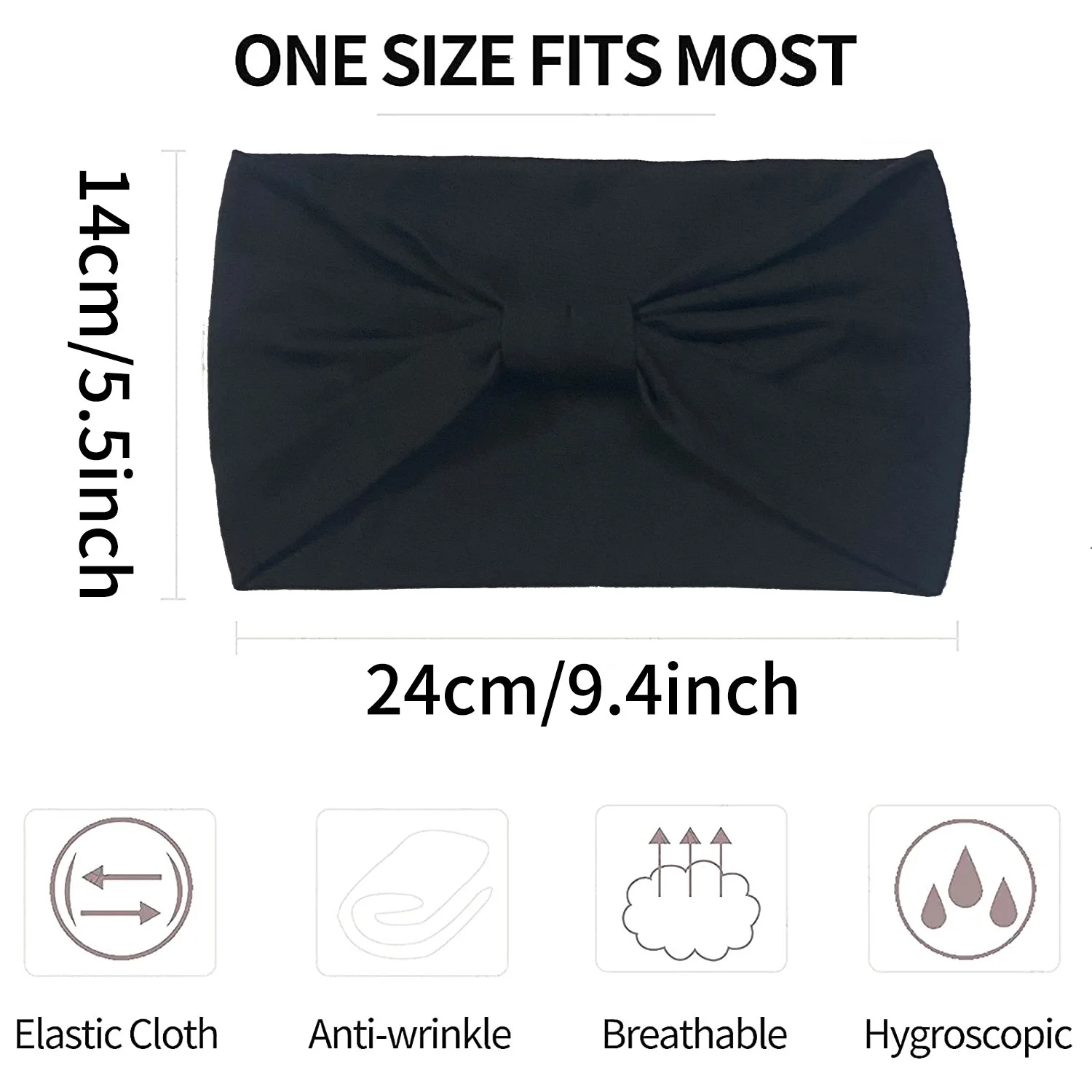 Рисунок 4 - Однотонная широкая повязка на голову в стиле бохо