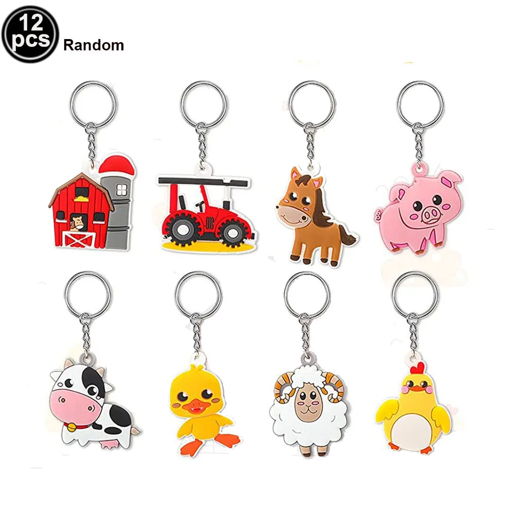 8pcs Cartoon Farm Animal Pvc Keychains For Kids Boy Birthday Party Favors  Baby Shower Gifts Farm Animal Theme Party Decoration - Party Favors -  AliExpress