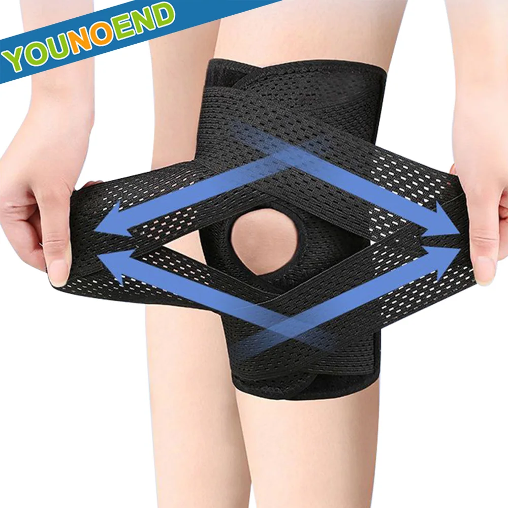 1Pcs Breathable Knee Brace Support with Side Stabilizers for men women Sports Injuries,Meniscus Tear,Arthritis,Joint Pain Relief