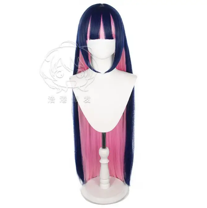 

Парик для косплея анархий чулок, синтетический парик из волокна, аниме трусики и чулки с поясом для чулок, длинные волосы для косплея с градиентным цветом