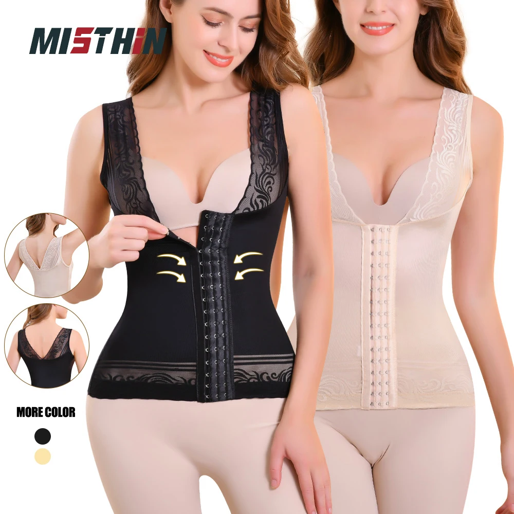 

MISTHIN Women Corset Vest Sexy Waist Cincher Slimming Body Shaper Underwear Push Up Wholesale Dropshipping Lace Chest Binder