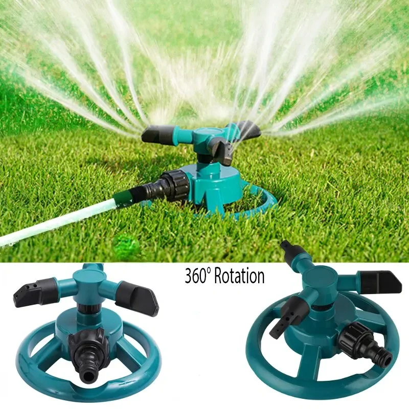 Garden Sprinkler 360 Degree Automatic Rotating Water Spray for Garden Lawn Irrigation