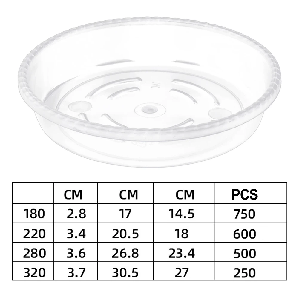 For Indoor & Outdoor Potted Plants Plant Saucers Transparent Color 10 Inches 12 Inches 6 Plant Saucers Plastic