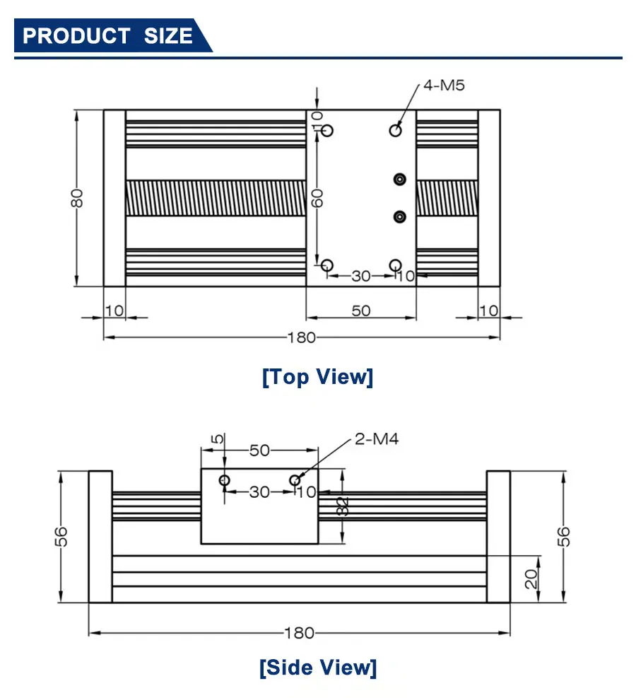 Hochpräzises GGP 50 mm 100 mm Kugelumlaufspindel 1204 1605 1610 Gleitschiene Linearführung Bewegtisch-Aktuatormodul 3D-Drucker XYZ – Detail 6