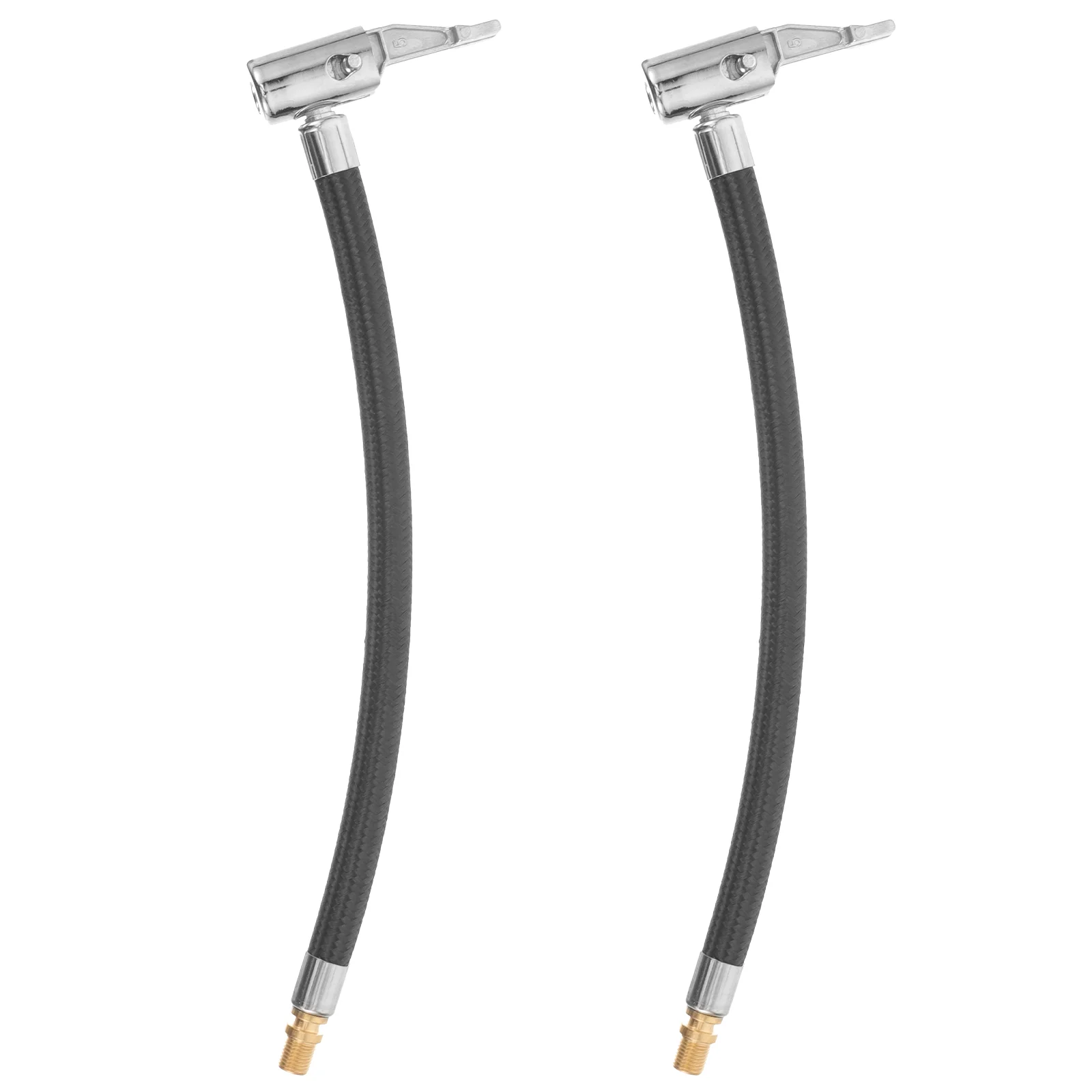 

2pcs Replacement Air Pump Extension Rubber Hose Inflator Tube Cord (Black)