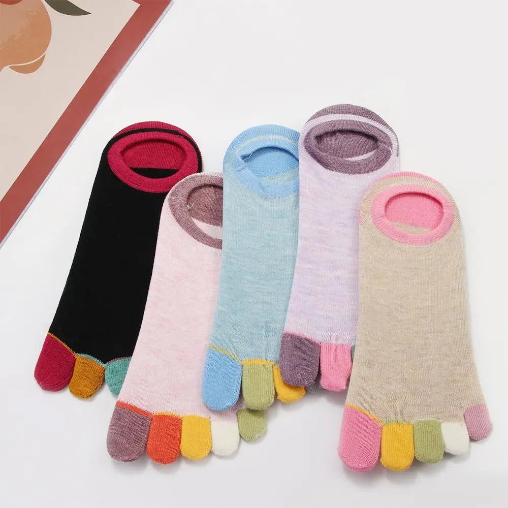 Yoga Fashion Invisible Sweaty Breathable Boat socks Toe socks 5 Fingers Socks Ankle socks