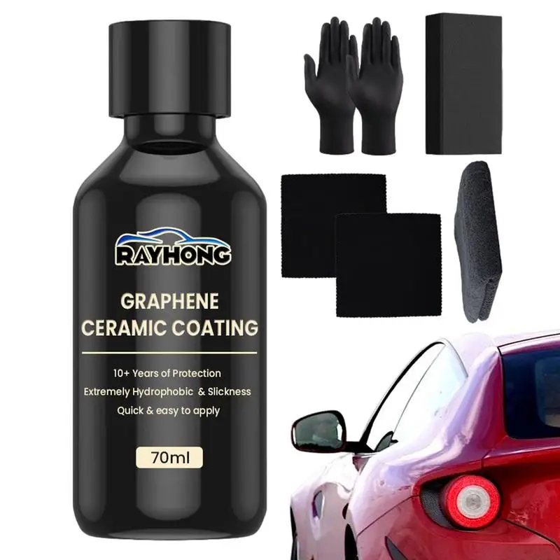 Automotive Graphene Ceramic Coating 70Ml Liquid Coatin Nano Hydrofobic Layer Polishing Paint Coating Agent Car Polish