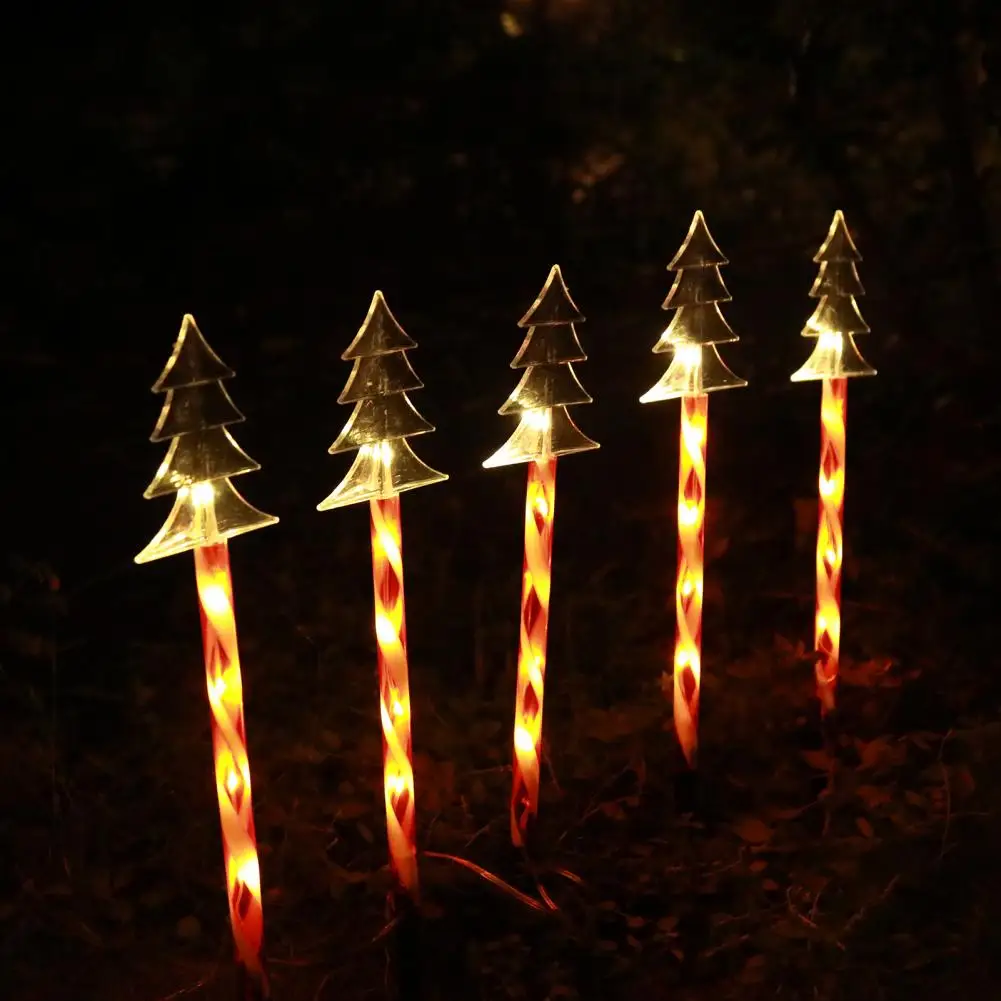 Energy Saving Christmas Lights Christmas Solar Light Set Energy Saving Snowflake Tree Ground Insert Garden Stake for Patio