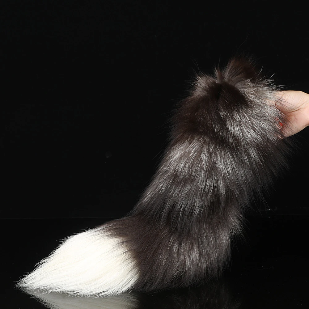 Dilatatore a sfera in silicone morbido anale per donne Coda di volpe Perline ano super lunghe Coda anale Gioco di ruolo Plug anale Mas_voghion.com