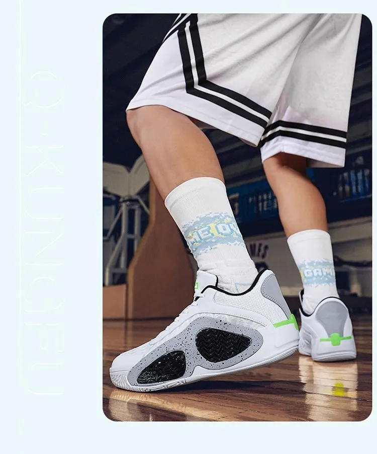 Marca clássica confortável antiderrapante tênis de basquete de cano baixo, tênis de basquete de ginástica, tênis de treinamento de basquete wearable