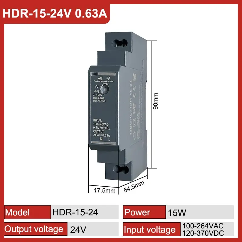 HDR-15-24V 0.63A
