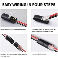 Electric Wire Connector No Strip Quick Dual Line Cable Interconnection Detachable Automotive Terminal Plug Universal Quality 2