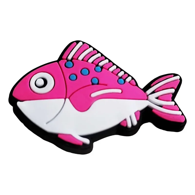 2024 PVC Fisch Serie 2 Stück / Los süße Schuhschnalle Charms Zubehör Dekorationen für Sandalen Sneaker Clog Unisex Liebhaber Geschenk Tropfen – Detail 8