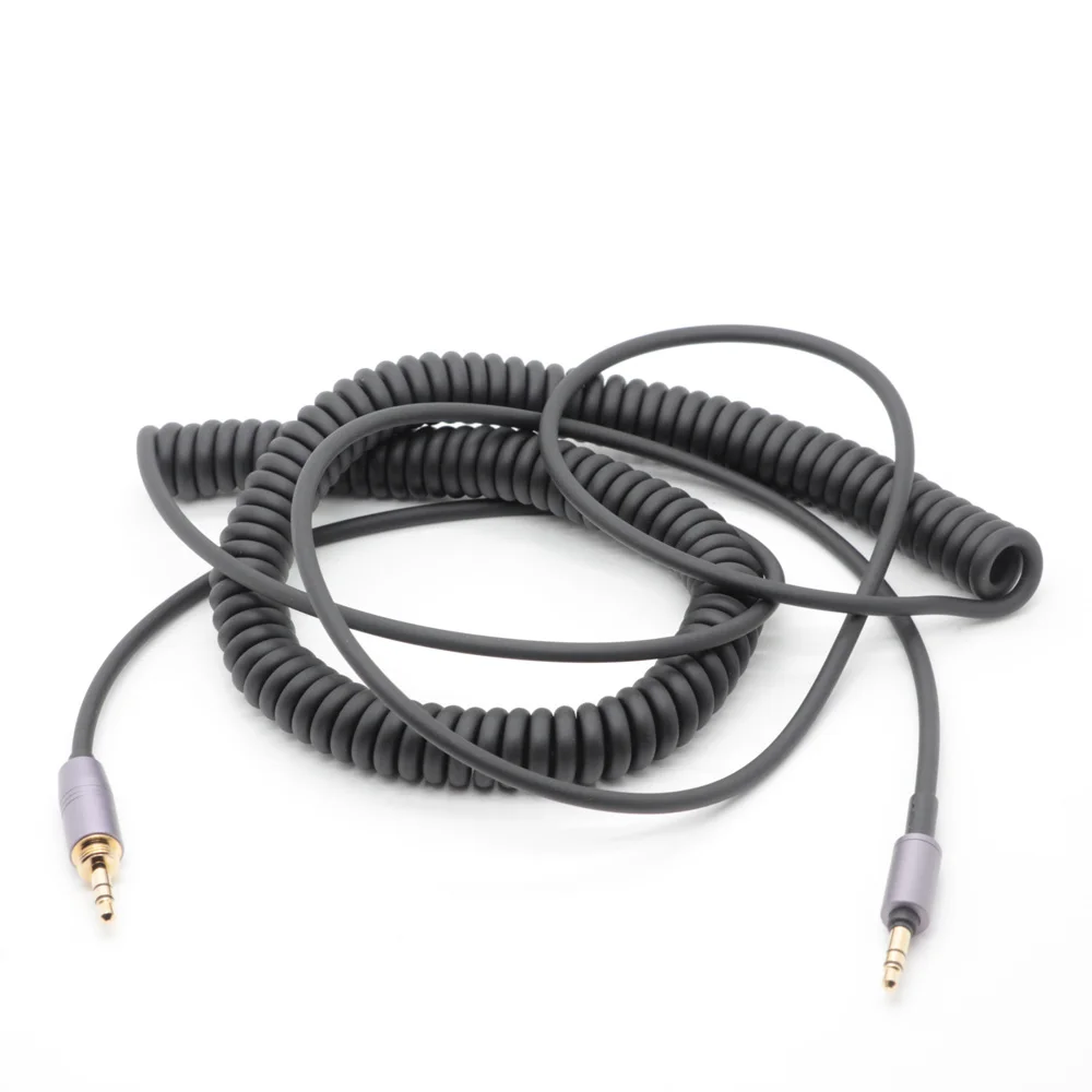 Spring Relief Coiled Headphone Cable for Philips Fidelio X2HR L2 SHP9600 SHP9500 SHP9500S Headphones Cables Cords Wire