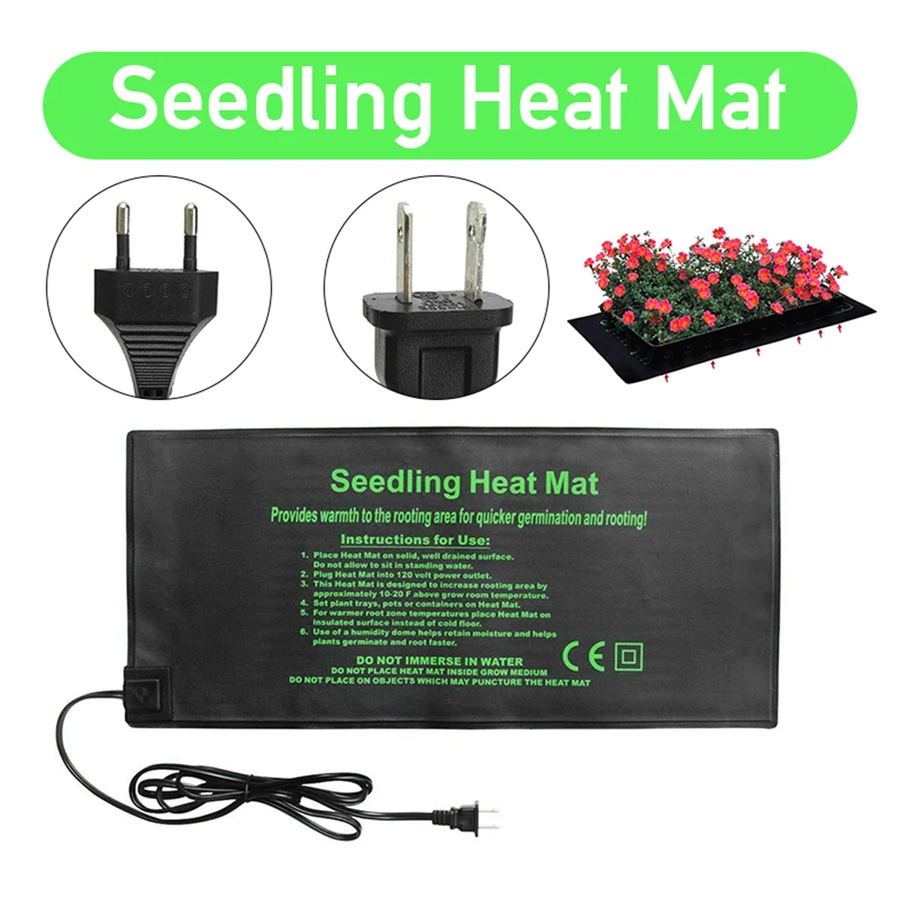 52x24CM Seedling Heat Mat Waterproof Plant Seed Germination Propagation Hydroponic Heating Pad Greenhouse Rooting Germination