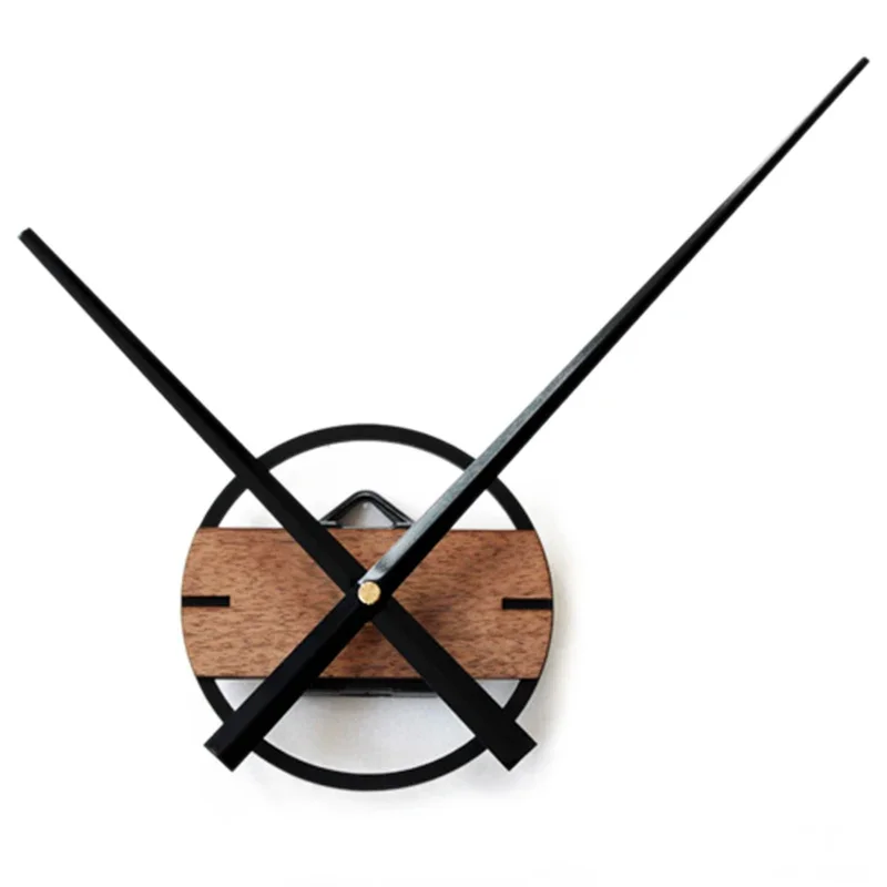 Wall Clock 3D Sticker Silent Large Wall Clock Modern Design Big Pointer Classic DIY Clocks Wood Wall Watch For Bedroom Home Decor