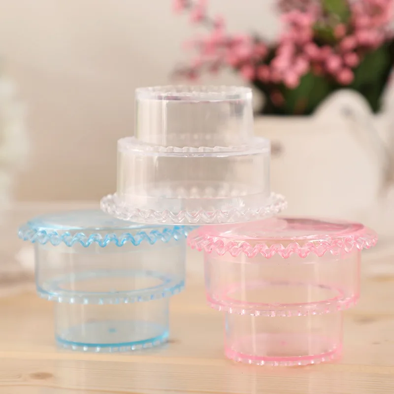 

24Pcs Creative Cake Shape Plastic Candy Box Wedding Banquet Gift Packaging Box for Children Birthday Decoration Supplies