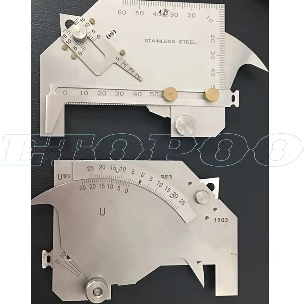 용접 각도 게이지, WGU-8M 용접 이음새 게이지 버니어 캘리퍼 용접 게이지, 용접 검사 도구, MG-8 용접 각도 자