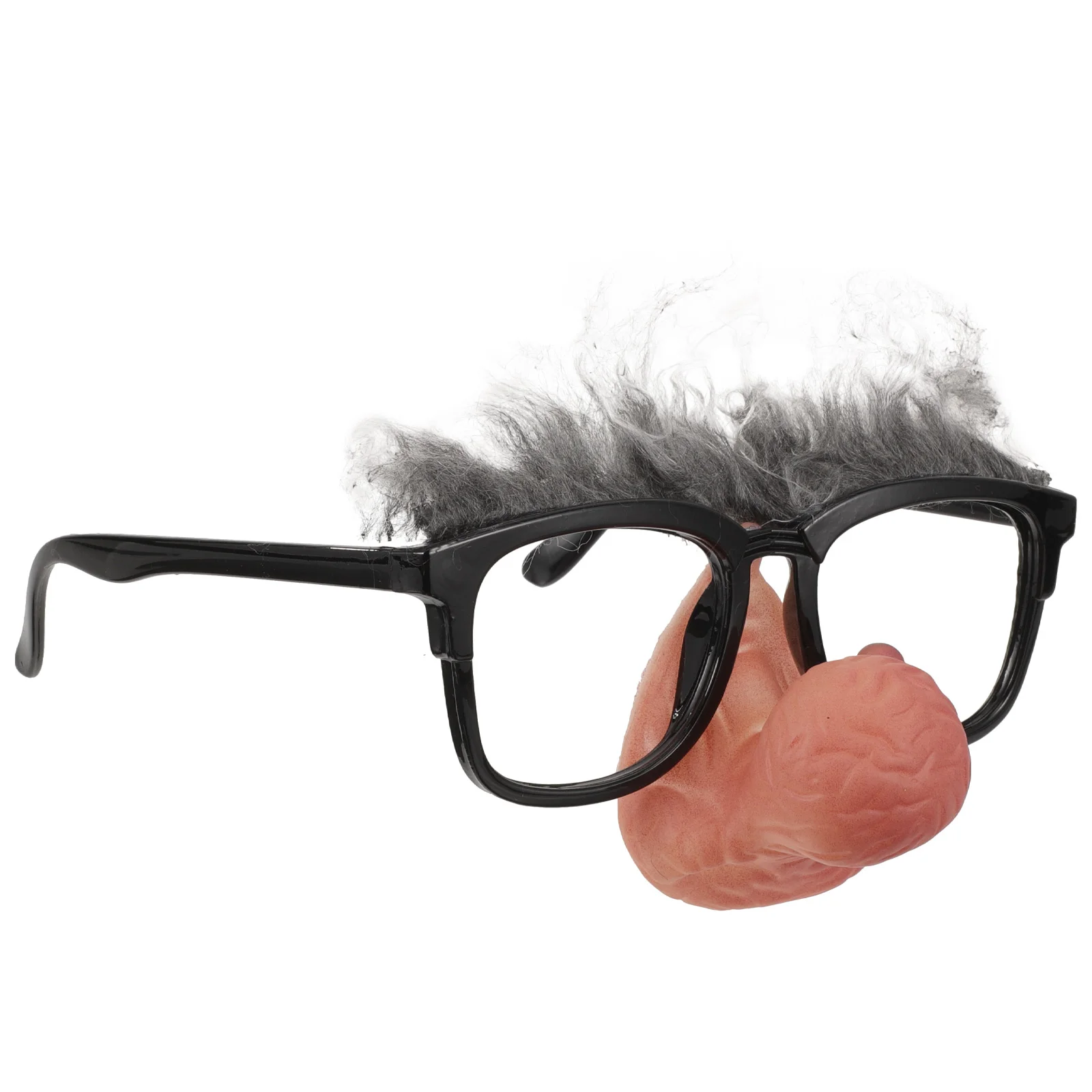 

Funny Clown Noses Glasses Shape Prop Big Nose Uncle Professional Party Props Stage Props for Christmas Halloween Party (Black)