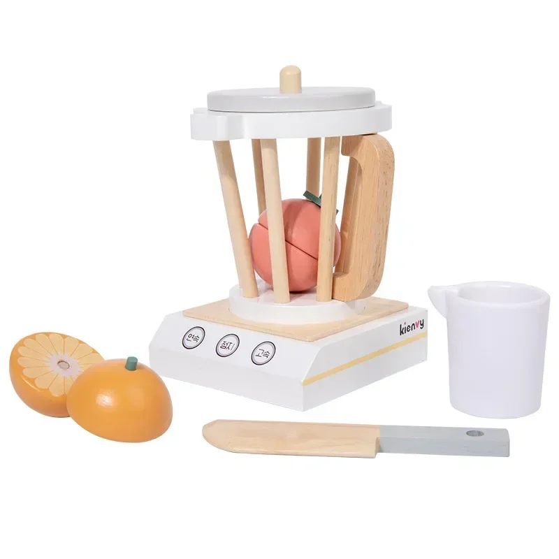 Wooden Kitchen Pretend Play Toy Simulation Wooden Coffee machine Toaster Machine Food Mixer Baby Early Learning Educational Toys