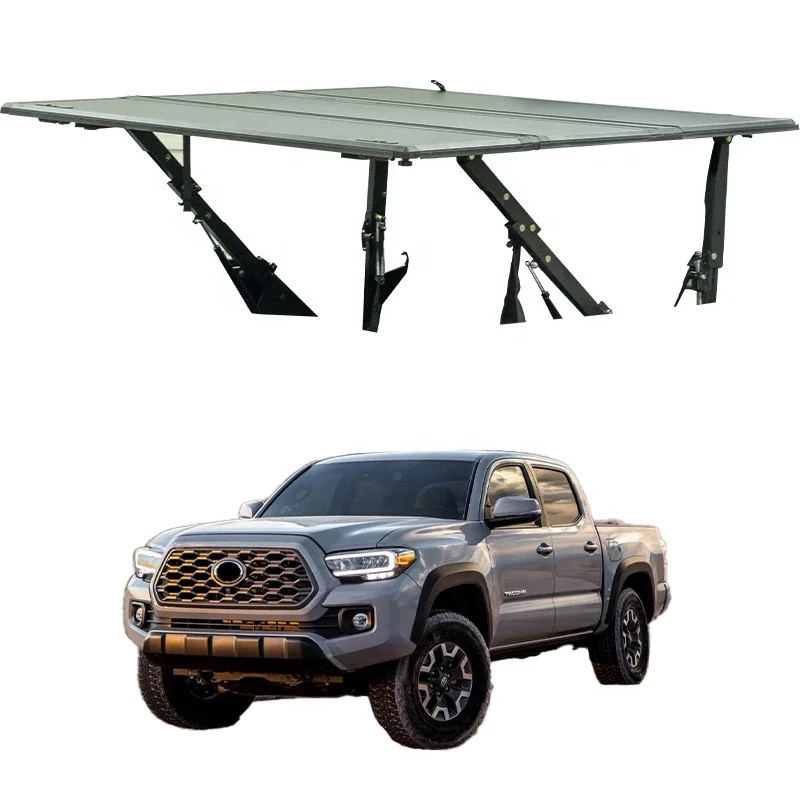 

Tacoma Accessories Truck Tonneau Folding Cover Hard Lift-up Tri-fold Bed Cover For Accesorios Para Toyota Tundra 2023