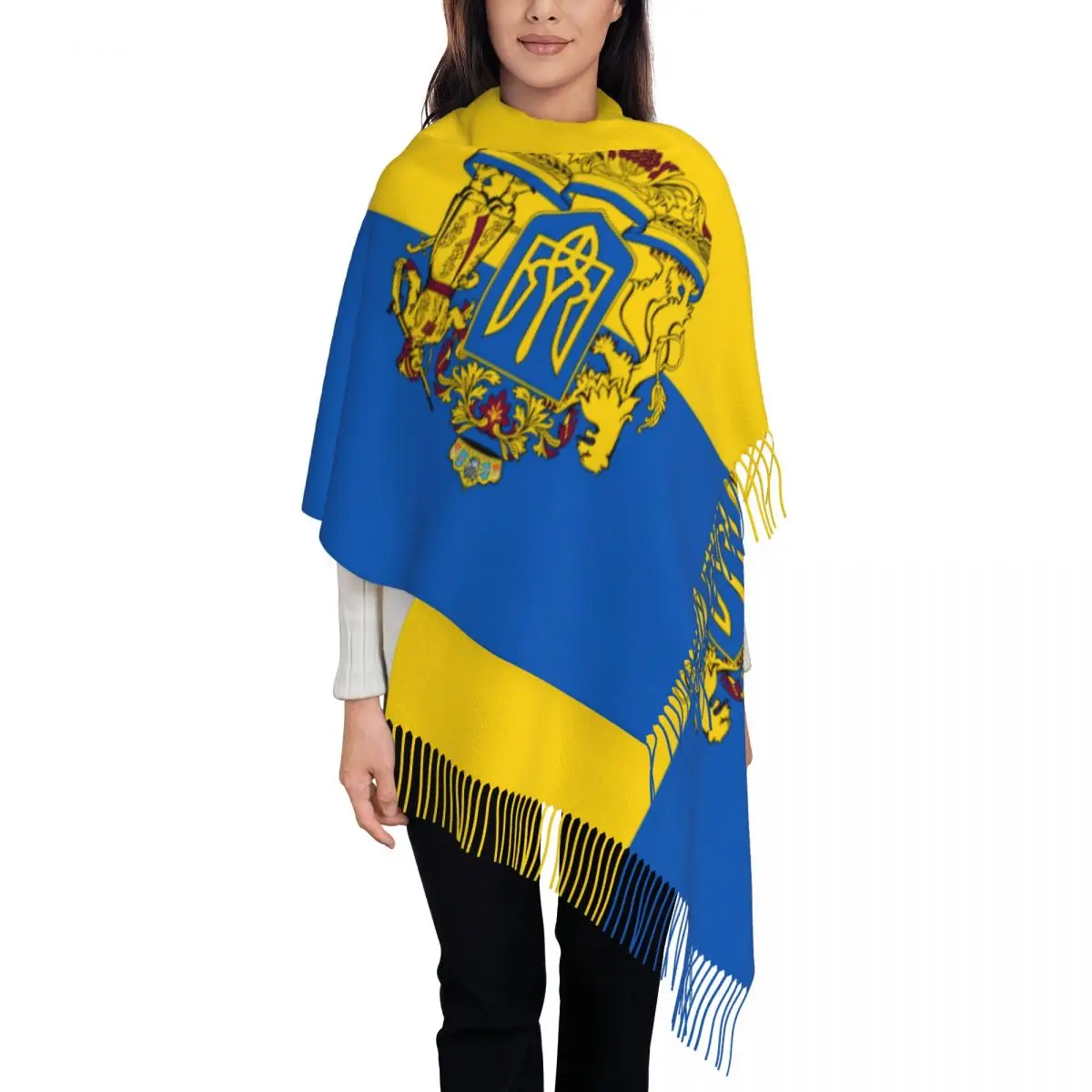 

Женский длинный шарф с флагом Украины