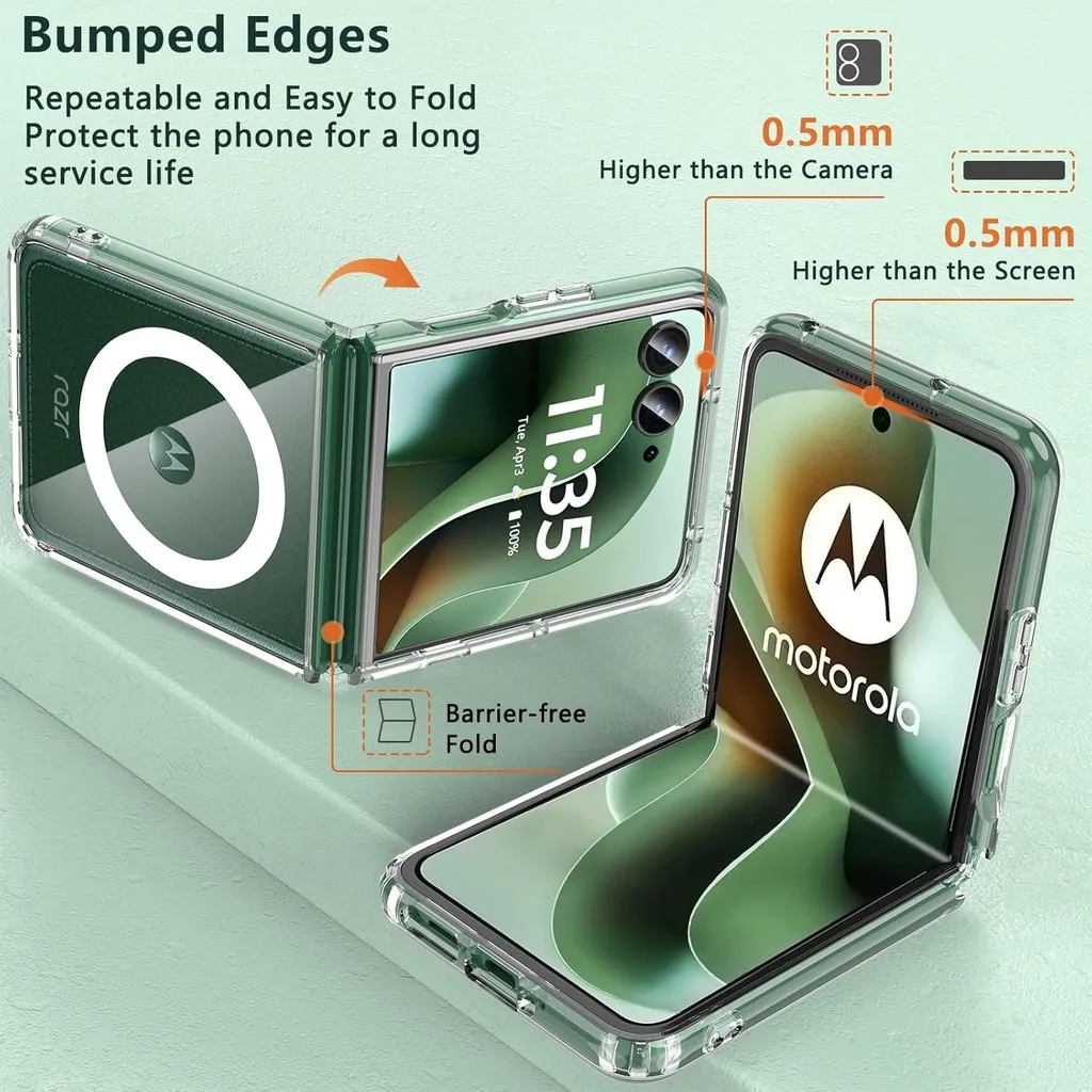 Transparent Magnetic Case with Soft Edge and Hard PC Cover