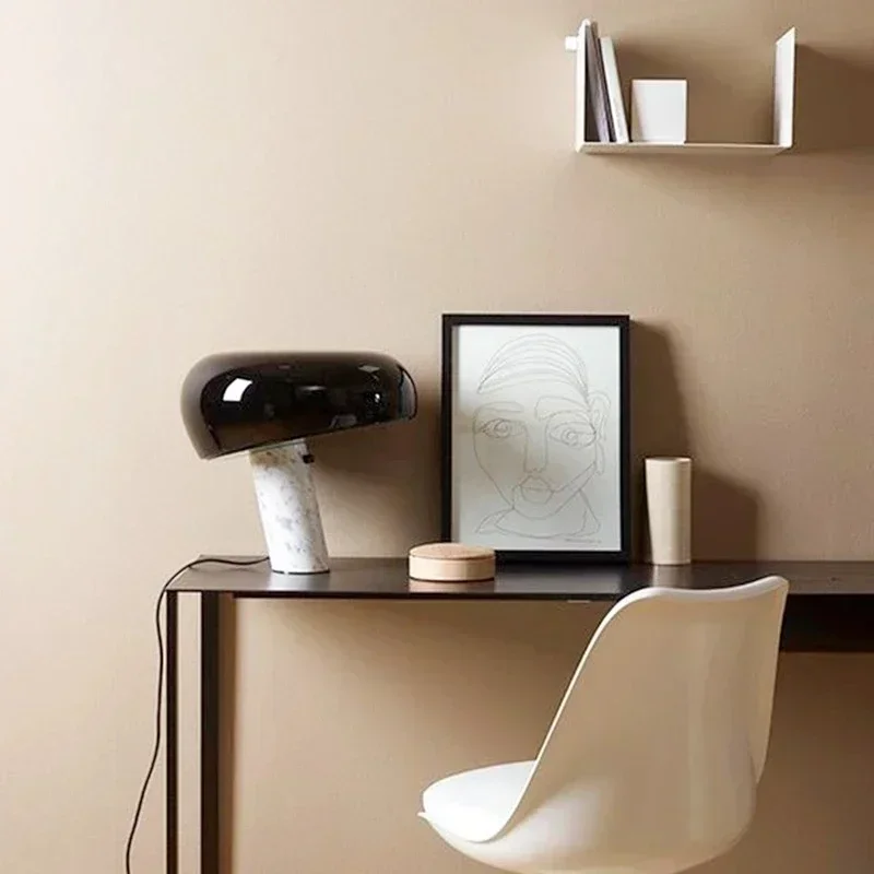 Description Picture 3 of itemMushroon Marble Table Lamp Kid Study LED Desk Light Household Bedside Living Bedroom Black Night Decorative Book Reading Light